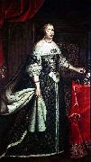 Apres Beaubrun Anne d'Autriche en costume royal oil painting on canvas